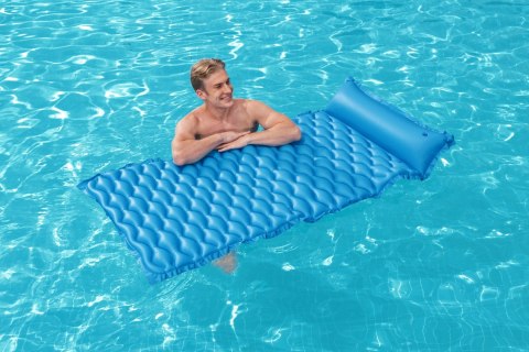 Bestway Bestway 44020 Dmuchany materac plażowy zwijany Niebieski 2.13m x 86cm Bestway Bestway 44020 Dmuchany materac plażowy zwijany Niebieski 2.13m x 86cm
