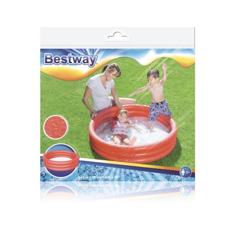 Bestway Bestway 51025 Basenik dmuchany Czerwony 1.22 x 25cm Bestway Bestway 51025 Basenik dmuchany Czerwony 1.22 x 25cm