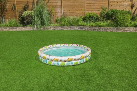 Bestway Bestway 51124 Zestaw Basenik dmuchany do pływania 1.22m x 20cm, Koło 46cm, Piłka 27cm