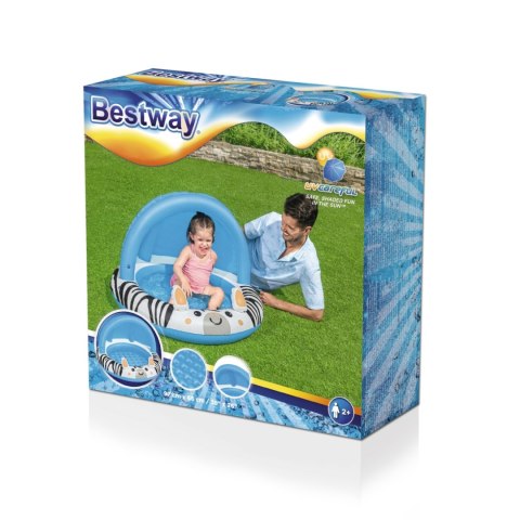 Bestway Bestway 52559 Basenik dmuchany z daszkiem i pompowanym dnem Zebra 97cm x 66cm Bestway Bestway 52559 Basenik dmuchany z daszkiem i pompowanym dnem Zebra 97cm x 66cm