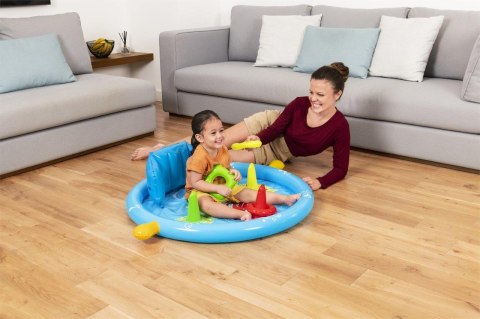 Bestway Bestway 52568 Basenik dmuchany z daszkiem, oparciem i sorterem 1.15m x 89cm x 76cm Bestway Bestway 52568 Basenik dmuchany z daszkiem, oparciem i sorterem 1.15m x 89cm x 76cm