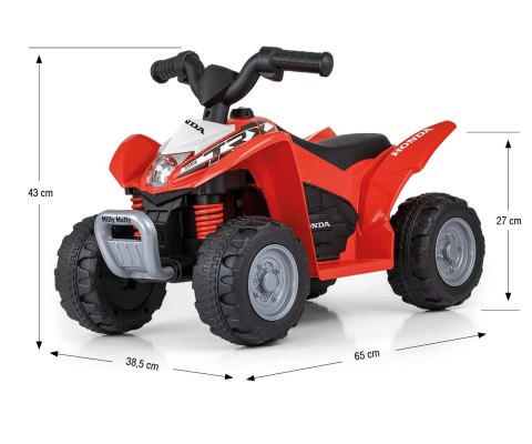 Milly Mally Milly Mally Pojazd na akumulator Quad HONDA ATV Red Milly Mally Milly Mally Pojazd na akumulator Quad HONDA ATV Red