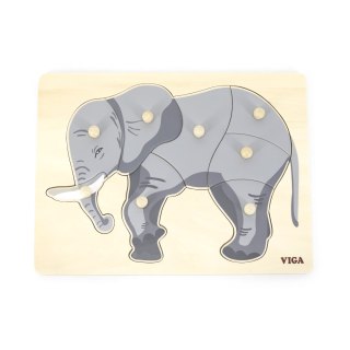 Viga Viga 44601 Puzzle na podkładce z uchwytami - Słoń