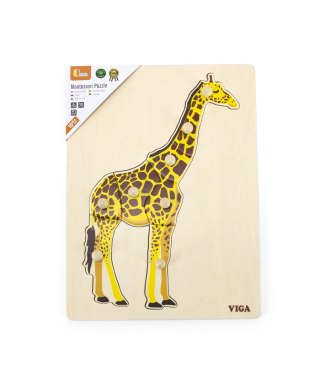 Viga Viga 44605 Puzzle na podkładcez uchwytami - Żyrafa