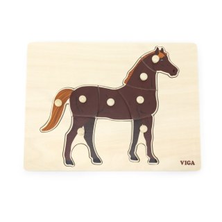 Viga Viga 44607 Puzzle na podkładce z uchwytami - Koń