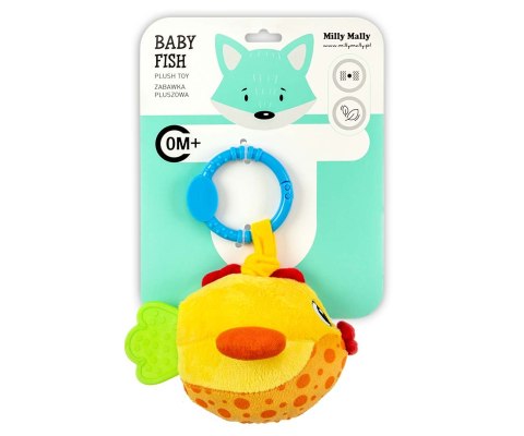 Milly Mally Zawieszka pluszowa Rybka - Baby fish - 2882 YELLOW Milly Mally Zawieszka pluszowa Rybka - Baby fish - 2882 YELLOW