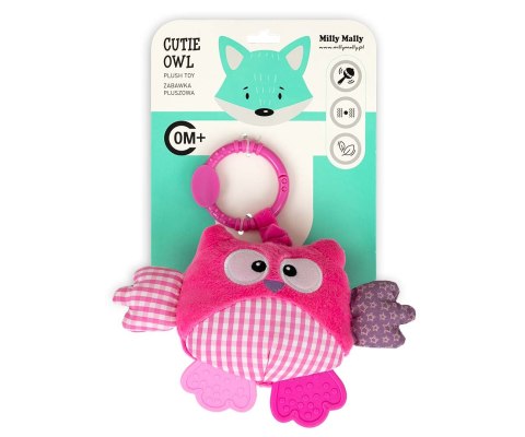 Milly Mally Zawieszka pluszowa Sówka - Cutie owl - 2881 PINK Milly Mally Zawieszka pluszowa Sówka - Cutie owl - 2881 PINK