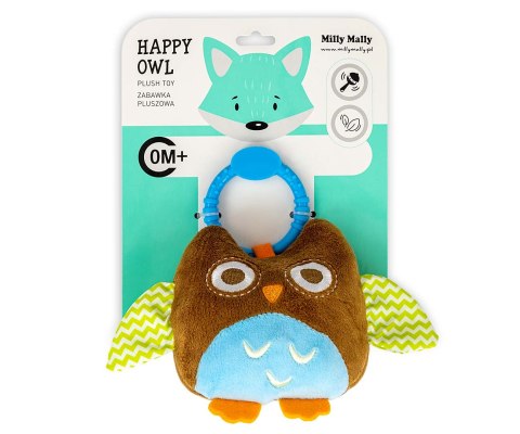 Milly Mally Zawieszka pluszowa Sówka - Happy owl - 2552 BROWN Milly Mally Zawieszka pluszowa Sówka - Happy owl - 2552 BROWN