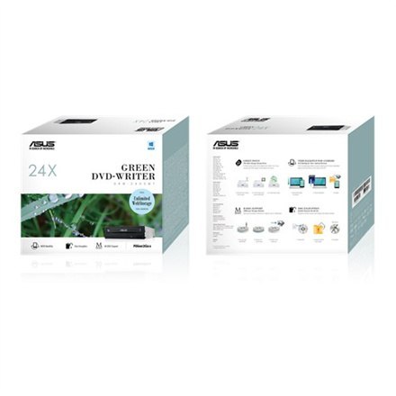 Asus | 24D5MT | Wewnętrzny | Napęd DVD±RW (±R DL) / DVD-RAM | Czarny | Serial ATA Asus | 24D5MT | Wewnętrzny | Napęd DVD±RW (±R DL) / DVD-RAM | Czarny | Serial ATA