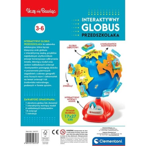 Inne Clementoni Interaktywny globus przedszkolaka 50757 Inne Clementoni Interaktywny globus przedszkolaka 50757