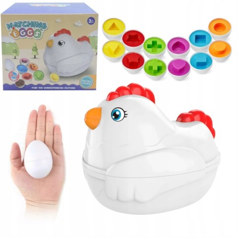 Układanka sorter jajka Montessori kolory DF18 Układanka sorter jajka Montessori kolory DF18