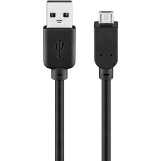 Goobay | Kabel USB | Męski | 5-pinowy Micro-USB Typ B | Męski | 4-pinowy USB Typ A | Czarny | 1 m
