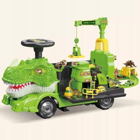 Jeździk 2w1 dinozaur + 4 autka rozkładany parking dźwig dźwięk ZH918 Jeździk 2w1 dinozaur + 4 autka rozkładany parking dźwig dźwięk ZH918