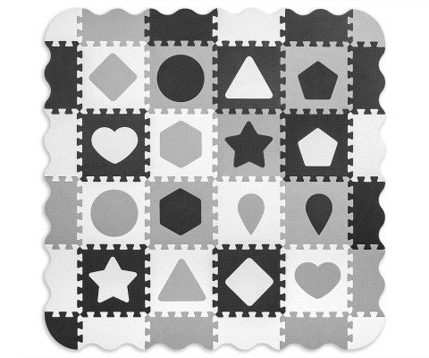 Milly Mally Mata piankowa puzzle Jolly 4x4 Shapes - Grey Milly Mally Mata piankowa puzzle Jolly 4x4 Shapes - Grey