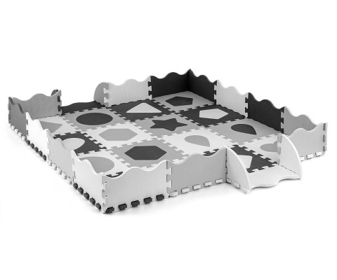 Milly Mally Mata piankowa puzzle Jolly 4x4 Shapes - Grey Milly Mally Mata piankowa puzzle Jolly 4x4 Shapes - Grey