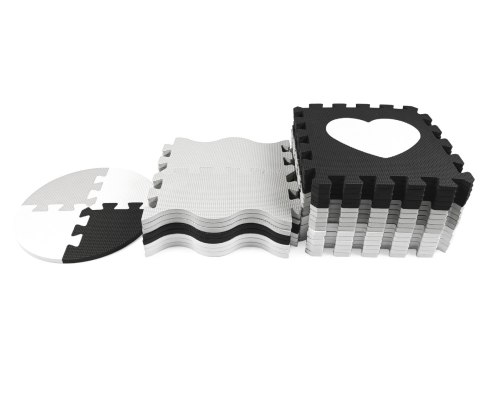 Milly Mally Mata piankowa puzzle Jolly 4x4 Shapes - Grey Milly Mally Mata piankowa puzzle Jolly 4x4 Shapes - Grey