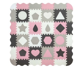 Milly Mally Mata piankowa puzzle Jolly 4x4 Shapes - Pink Grey