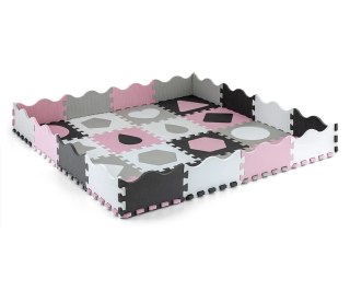 Milly Mally Mata piankowa puzzle Jolly 4x4 Shapes - Pink Grey