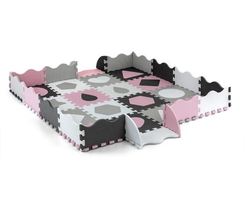 Milly Mally Mata piankowa puzzle Jolly 4x4 Shapes - Pink Grey Milly Mally Mata piankowa puzzle Jolly 4x4 Shapes - Pink Grey