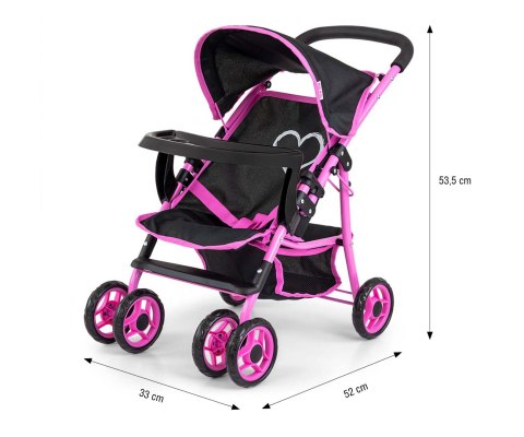 Milly Mally Milly Mally Wózek dla lalek Kate Prestige Black