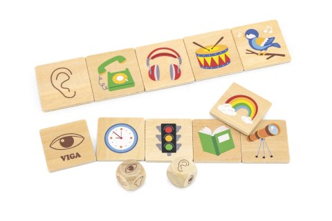 Viga Viga 44507 Puzzle - zestaw do nauki zmysłów Viga Viga 44507 Puzzle - zestaw do nauki zmysłów