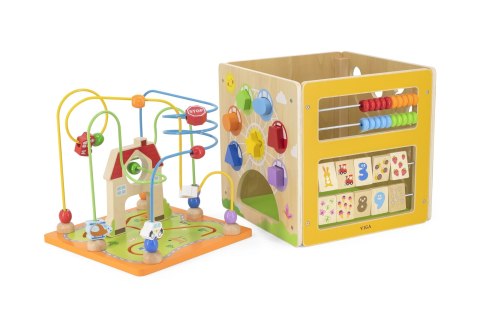 Viga Viga 44591 Kostka edukacyjna 5w1 z labiryntem przestrzennym