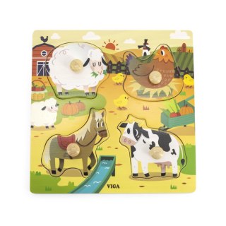 Viga Viga 44592 Puzzle z uchwytami - farma