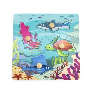Viga Viga 44594 Puzzle z uchwytami - Zwierzęta Morskie