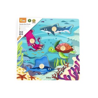 Viga Viga 44594 Puzzle z uchwytami - Zwierzęta Morskie