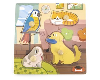 Viga Viga 44595 Puzzle z uchwytami - zwierzęta