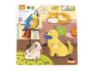 Viga Viga 44595 Puzzle z uchwytami - zwierzęta