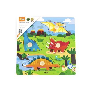 Viga Viga 44596 Puzzle z uchwytami - Dinozaury