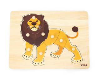 Viga Viga 44602 Puzzle na podkładce z uchwytami - Lew
