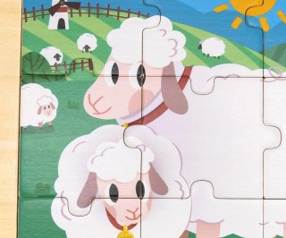 Viga Viga 44622 Puzzle na podkładce 9 elementów - Owca