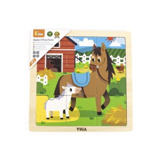 Viga Viga 44624 Puzzle na podkładce 9 elementów - koń
