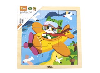 Viga Viga 44632 Puzzle na podkładce 9 elementów - samolot