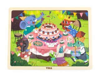 Viga Viga 44644 Puzzle na podkładce 24 elementy - urodziny