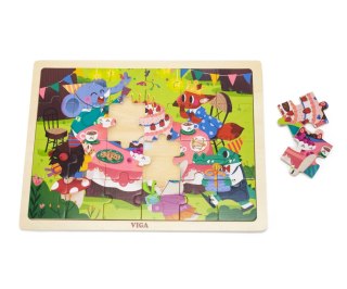 Viga Viga 44644 Puzzle na podkładce 24 elementy - urodziny