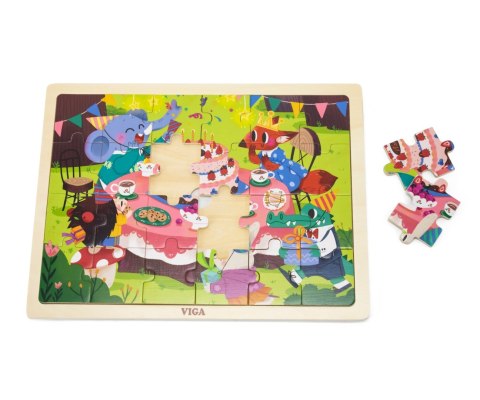 Viga Viga 44644 Puzzle na podkładce 24 elementy - urodziny Viga Viga 44644 Puzzle na podkładce 24 elementy - urodziny