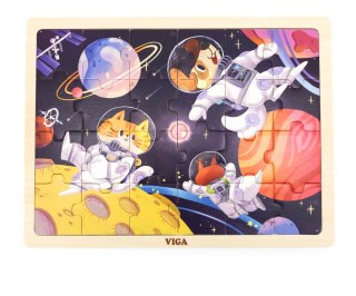 Viga Viga 44646 Puzzle na podkładce 24 elementy - kosmos