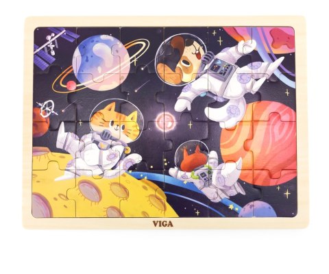 Viga Viga 44646 Puzzle na podkładce 24 elementy - kosmos Viga Viga 44646 Puzzle na podkładce 24 elementy - kosmos