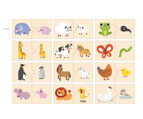 Viga Viga 44648 Puzzle logiczne - mama i dziecko Viga Viga 44648 Puzzle logiczne - mama i dziecko