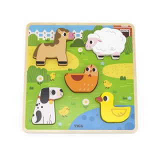 Viga Viga 44662 Drewniane puzzle - Farma