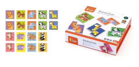 Viga Viga 50842 Puzzle dopasowanka - dzikie zwierzęta Viga Viga 50842 Puzzle dopasowanka - dzikie zwierzęta