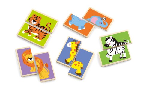 Viga Viga 50842 Puzzle dopasowanka - dzikie zwierzęta Viga Viga 50842 Puzzle dopasowanka - dzikie zwierzęta