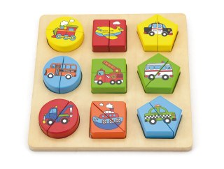 Viga Viga 59586 Układanka 2w1 Puzzle - pojazdy