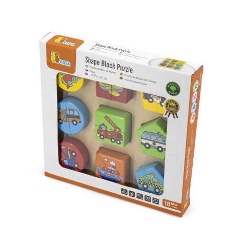 Viga Viga 59586 Układanka 2w1 Puzzle - pojazdy Viga Viga 59586 Układanka 2w1 Puzzle - pojazdy