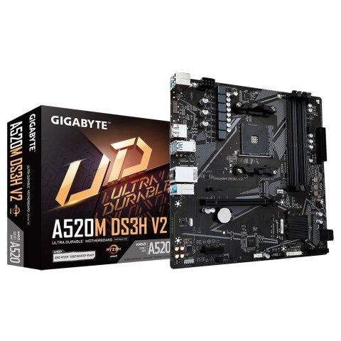 Gigabyte | A520M DS3H V2 | Rodzina procesora AMD | Gniazdo procesora AM4 | DDR4 DIMM | Sloty pamięci 2 | Ilość złączy SATA 4 | C Gigabyte | A520M DS3H V2 | Rodzina procesora AMD | Gniazdo procesora AM4 | DDR4 DIMM | Sloty pamięci 2 | Ilość złączy SATA 4 | C