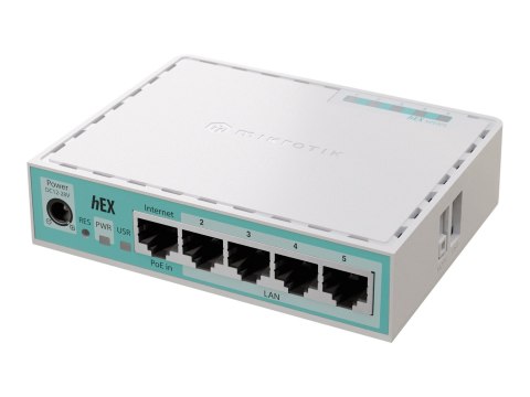MikroTik RouterBOARD hEX | E50UG | 10/100/1000 Mbit/s | Porty Ethernet LAN (RJ-45) 5 | Obsługa sieci mesh Nie | MU-MiMO Nie | Br MikroTik RouterBOARD hEX | E50UG | 10/100/1000 Mbit/s | Porty Ethernet LAN (RJ-45) 5 | Obsługa sieci mesh Nie | MU-MiMO Nie | Br