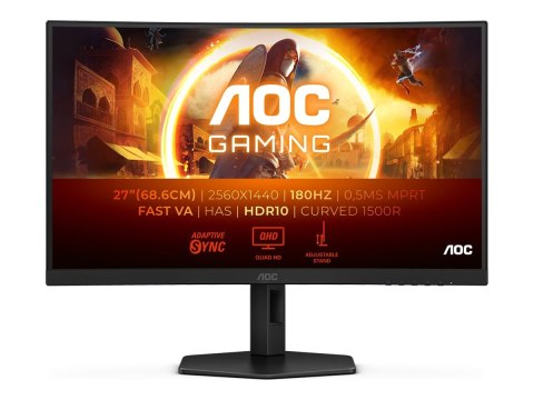 AOC Gaming CQ27G4X 27", 2560x1440/1ms/300cd/m², HDMI, DisplayPort, Headphone Out AOC Gaming CQ27G4X 27", 2560x1440/1ms/300cd/m², HDMI, DisplayPort, Headphone Out